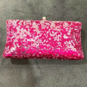 Pink Sequin Clutch